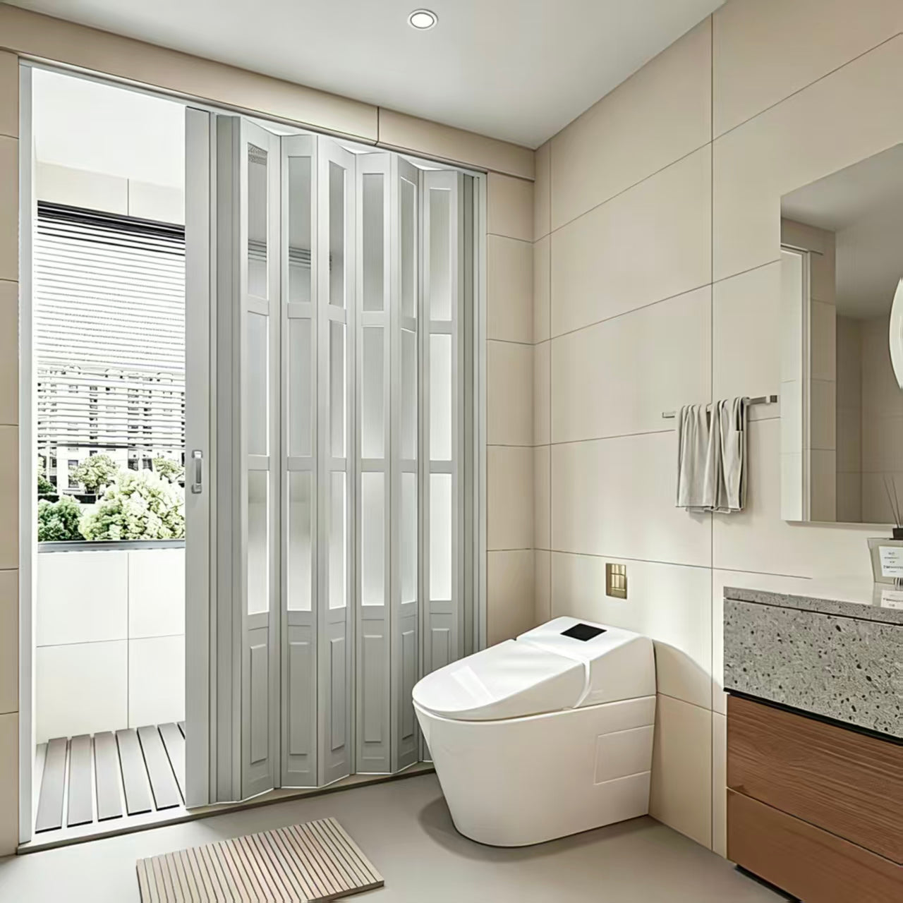 Pleated Folding Screen Door