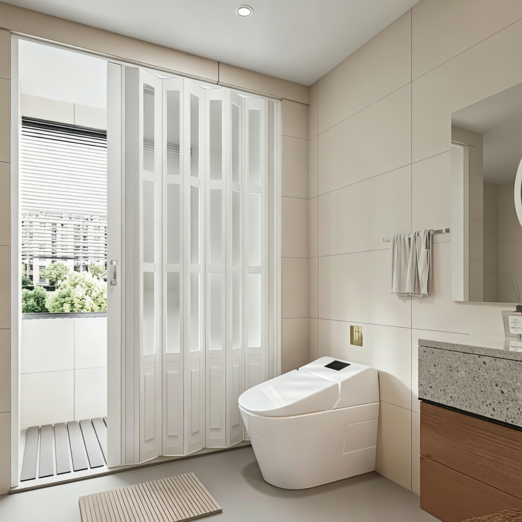 PVC Clear Panel Accordion Door