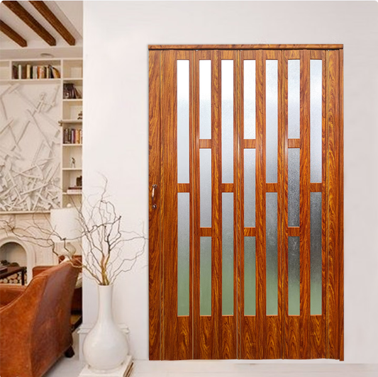 PVC Wood Grain Accordion Door